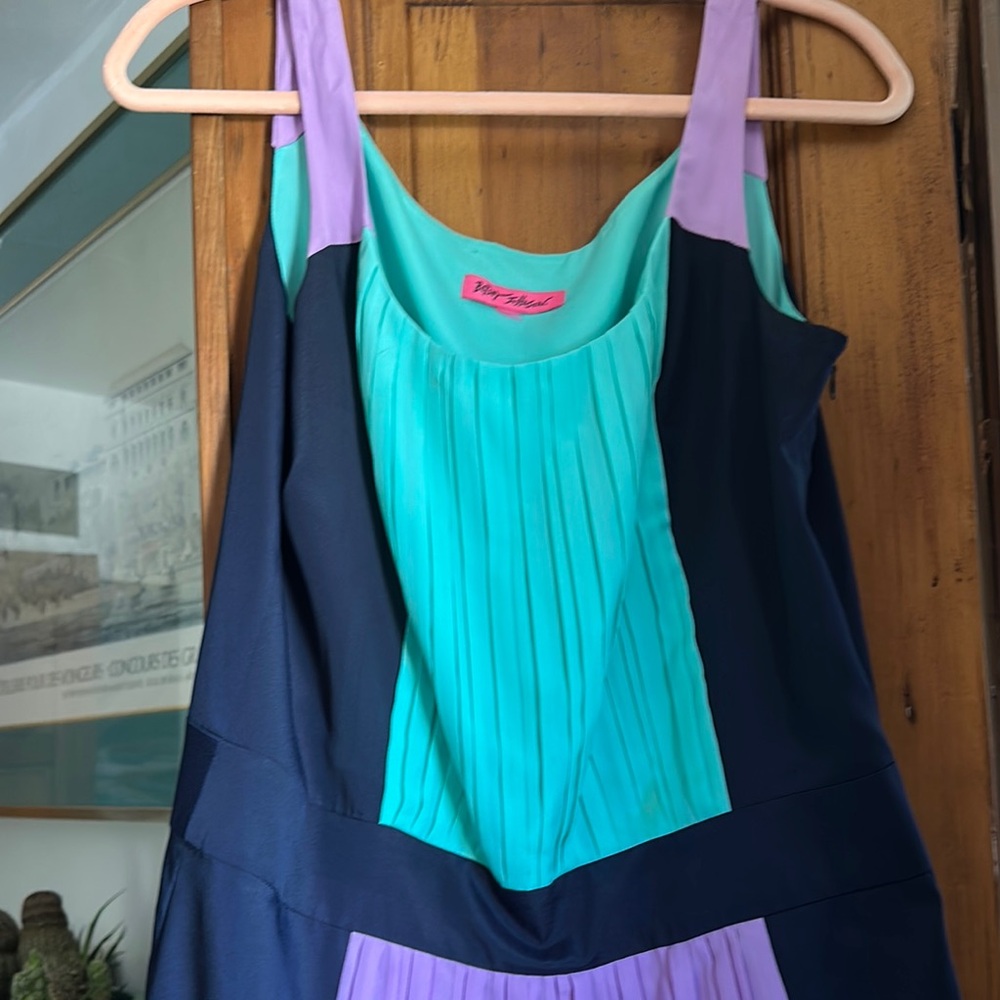 Betsey Johnson Black, Purple, and Teal Dress - Picture 3 of 3